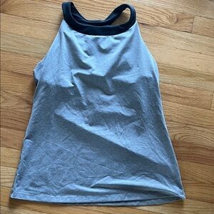 Lucy Heather Gray Tank with Black Trim - Women's Athletic Halter